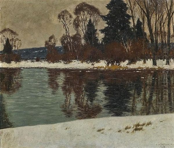 Spatwinterliche Uferlandschaft - view 1
