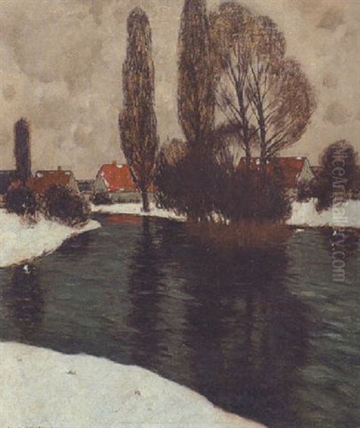 Bauernhauser Am Flussufer (amper?) - view 1