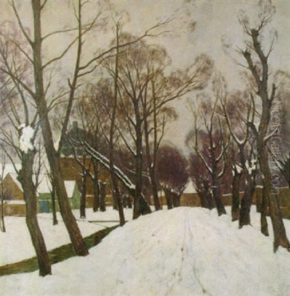 Verschneiter Park - view 1