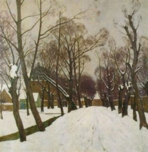 Verschneiter Park