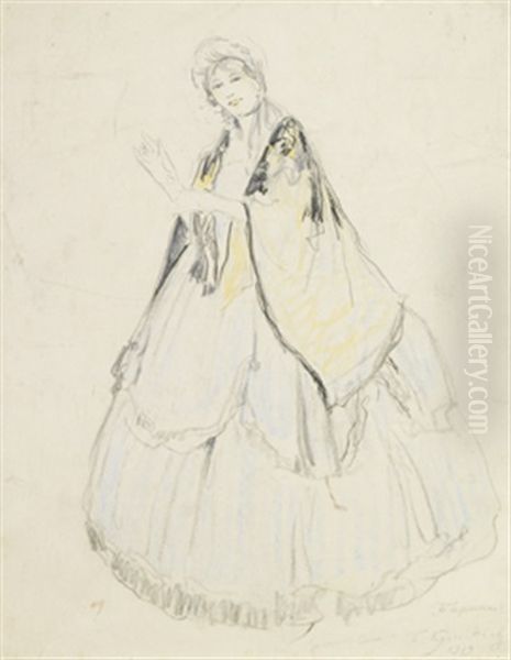 Young Woman (costume Study For Production Of Opera) - view 1