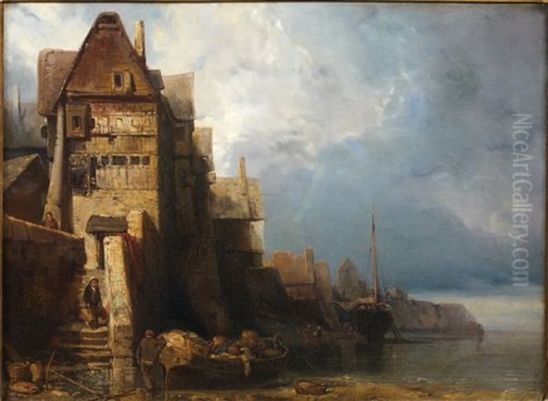 Avant La Peche by Carl Joseph Kuwasseg
