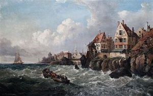 Along The Coast Of Brittany by Carl Joseph Kuwasseg