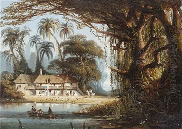 A Dwelling In A South American Forest Clearing - view 1