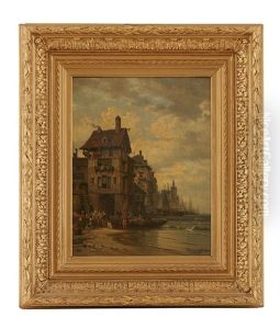 View Of The Port At Ostend (+ 1 Other; Pair)
