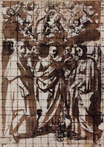 Vierge A L'enfant Entouree De Saints by Giulio Cesare Bedeschini