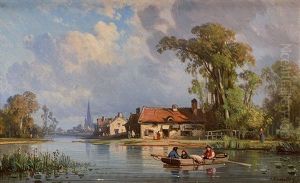Promenade En Barque by Charles Euphrasie Kuwasseg