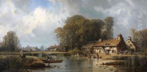 Village En Bord De L'eau, Les Lavandieres