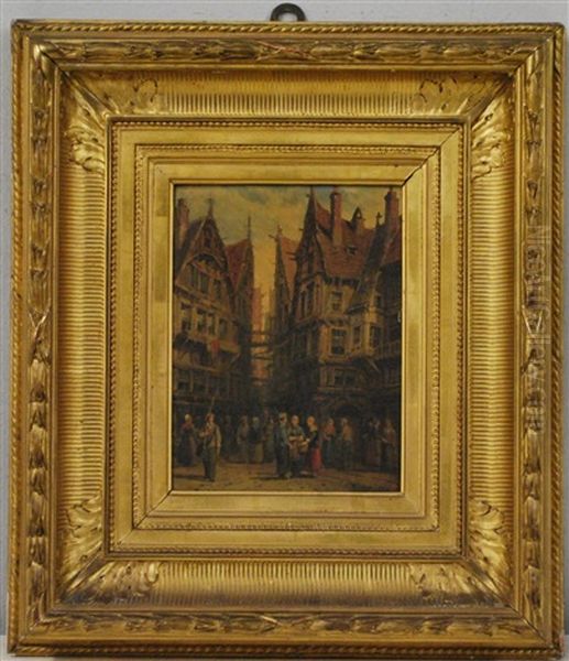 Scorcio Cittadino Con Figure - view 1