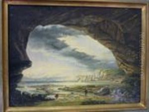 Grotte A Maree Basse by Charles Euphrasie Kuwasseg