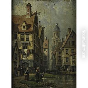 Townspeople At Waterfront