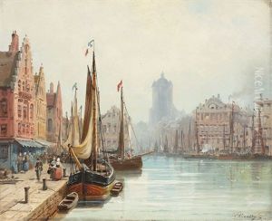 Hafenansicht Einer Stadt