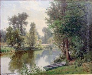 Bord De Riviere A Montigny by Charles Euphrasie Kuwasseg