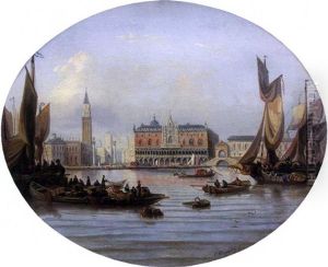 Barques De Pecheurs Et Pecheurs A Venise