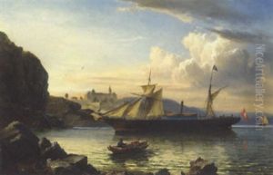 A Hamburg Steamer Off The North German Coast
