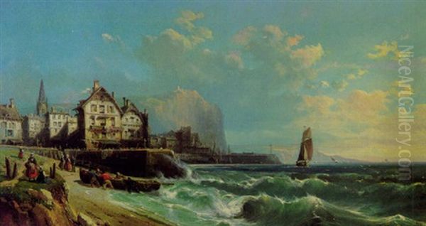 Pecheurs Devant Le Port - view 1