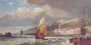 A French Sailing Boat Leaving Port