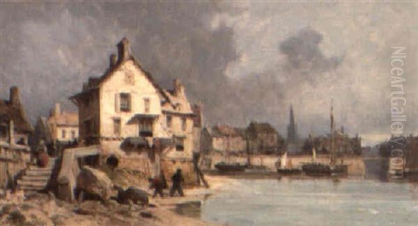 A Dutch Riverside Town - view 1