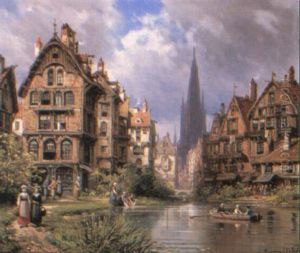 A Town Scene In Northern France