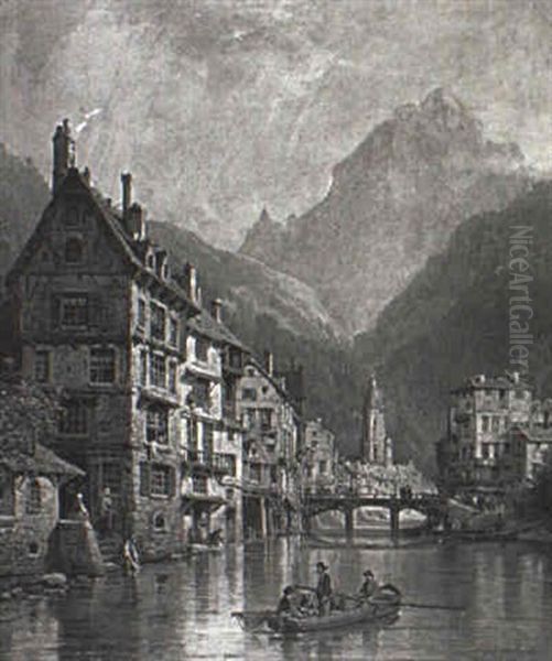 River View Of An Alpine Village - view 1