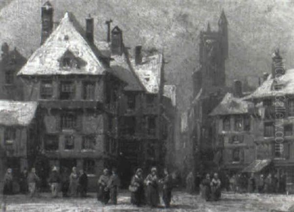 City Scene With Many Figures - view 1
