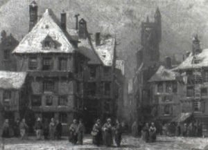 City Scene With Many Figures by Charles Euphrasie Kuwasseg