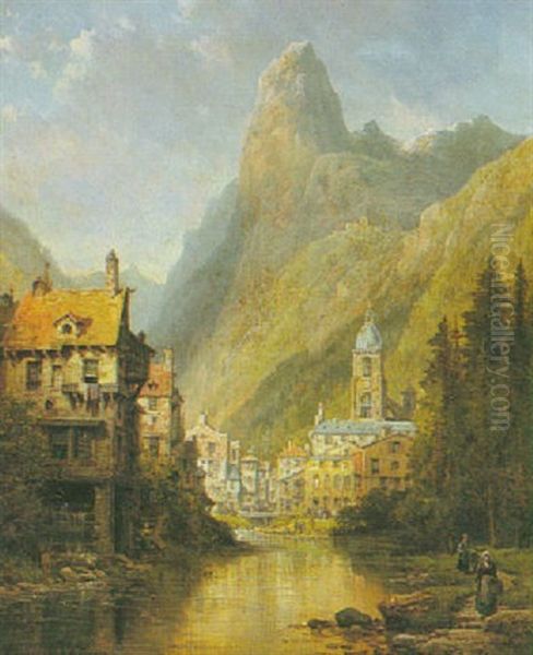 An Alpine Village Scene - view 1