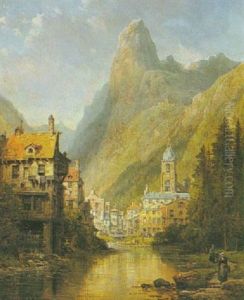 An Alpine Village Scene
