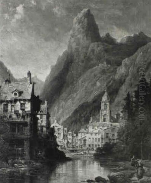 Landscape With Mountains And Village - view 1
