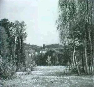 Vue Des Hauteurs De Garche- Parc De St. Cloud by Charles Euphrasie Kuwasseg