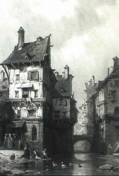 Washerwomen In Rouen - view 1