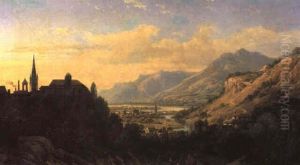 Blick Auf Ein Stadtchen In Sudtirol (klausen?)
