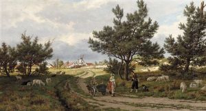 The Conversation On The Heath (1877) by Frans Pieter Lodewyk van Kuyck
