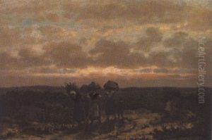 Ruckkehr Von Der Ernte by Frans Pieter Lodewyk van Kuyck