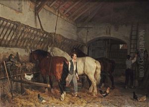 In The Stable by Jean Louis van Kuyck