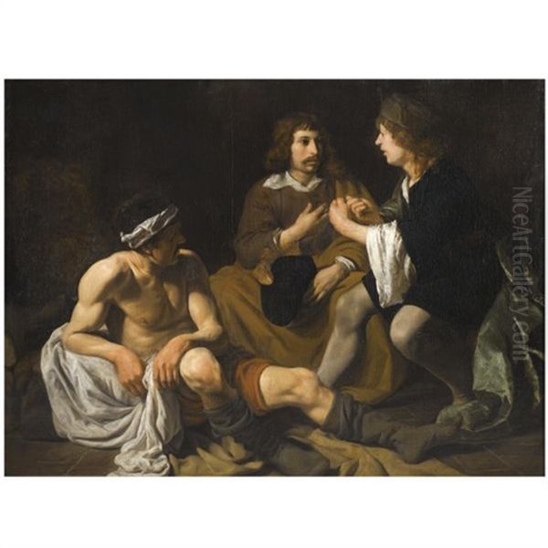 Joseph Interpreting The Dreams Of Pharoah's Baker And Butler In Prison - view 1