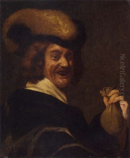 A Man Holding A Purse - view 1