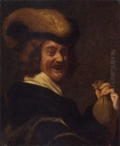 A Man Holding A Purse by Gysbrecht Van Der Kuyl