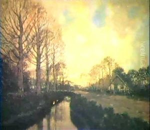 Allee In Einem Kanal by Adrianus Kuypers