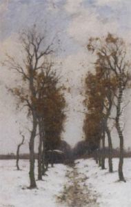 On A Country Lane In Winter On A Country Lane In Winter
