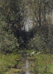 A Forest Pond With Ducks by Cornelis Kuypers