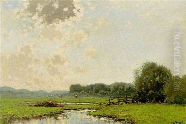 A River Landscape With Cows - view 1