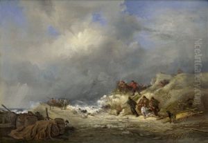 Schiffbruch An Der Hollandischen Kuste Bei Scheveningen by Jan Kuypers