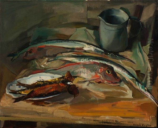 Still Life With Mackerel, Tub Gurnard And Garfish - view 1