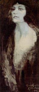 A Portrait Of Asta Nielsen by Harrie Kuyten