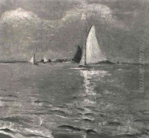 Zeilschepen Op Een Meer by Harrie Kuyten