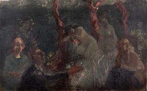 Le Peintre Et Ses Modeles Sous Les Arbres