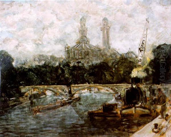 Bords De Seine, Paris, Vue Sur Le Trocadero - view 1