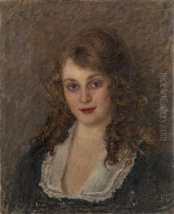 Portrait Of Galochka Brailovskaya by Nikolai Dmitrievich Kuznetsov