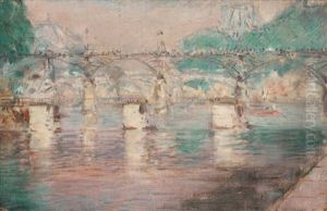 Les Ponts De Paris by Nikolai Dmitrievich Kuznetsov